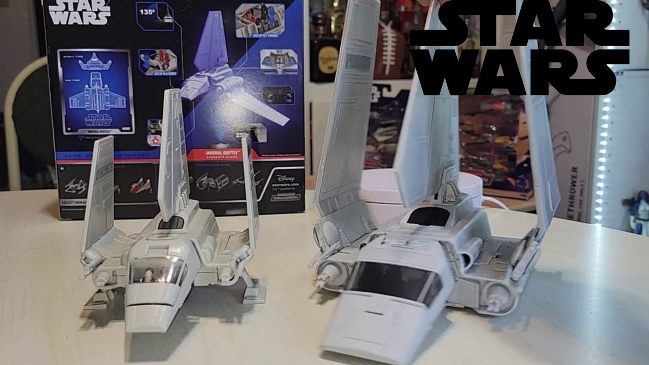 Micro Galaxy Squadron Imperial Shuttle VS Action fleet comparison review
