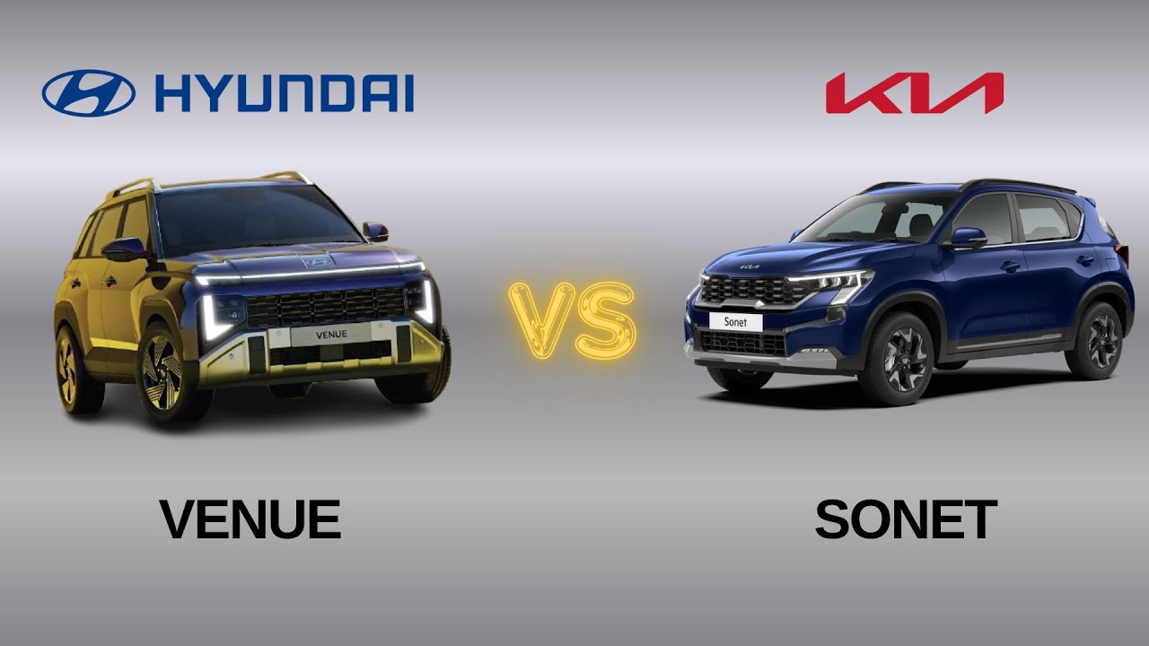 Hyundai Venue Facelift против Kia Sonet &mdash; решающая битва компактных внедорожников! | Подробное ср...