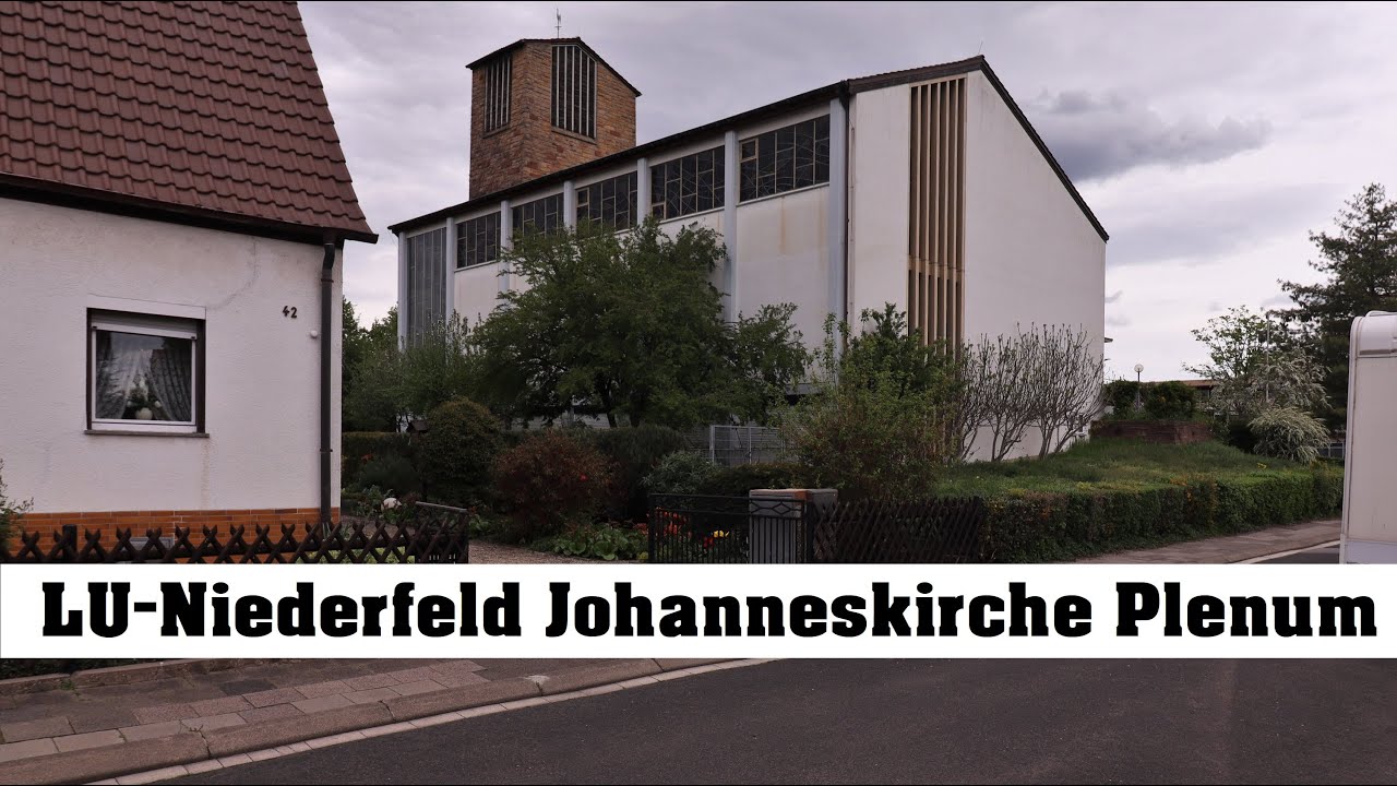 LUDWIGSHAFEN (D)-Niederfeld, Johanneskirche, Vollgeläut (Außenaufnahme)