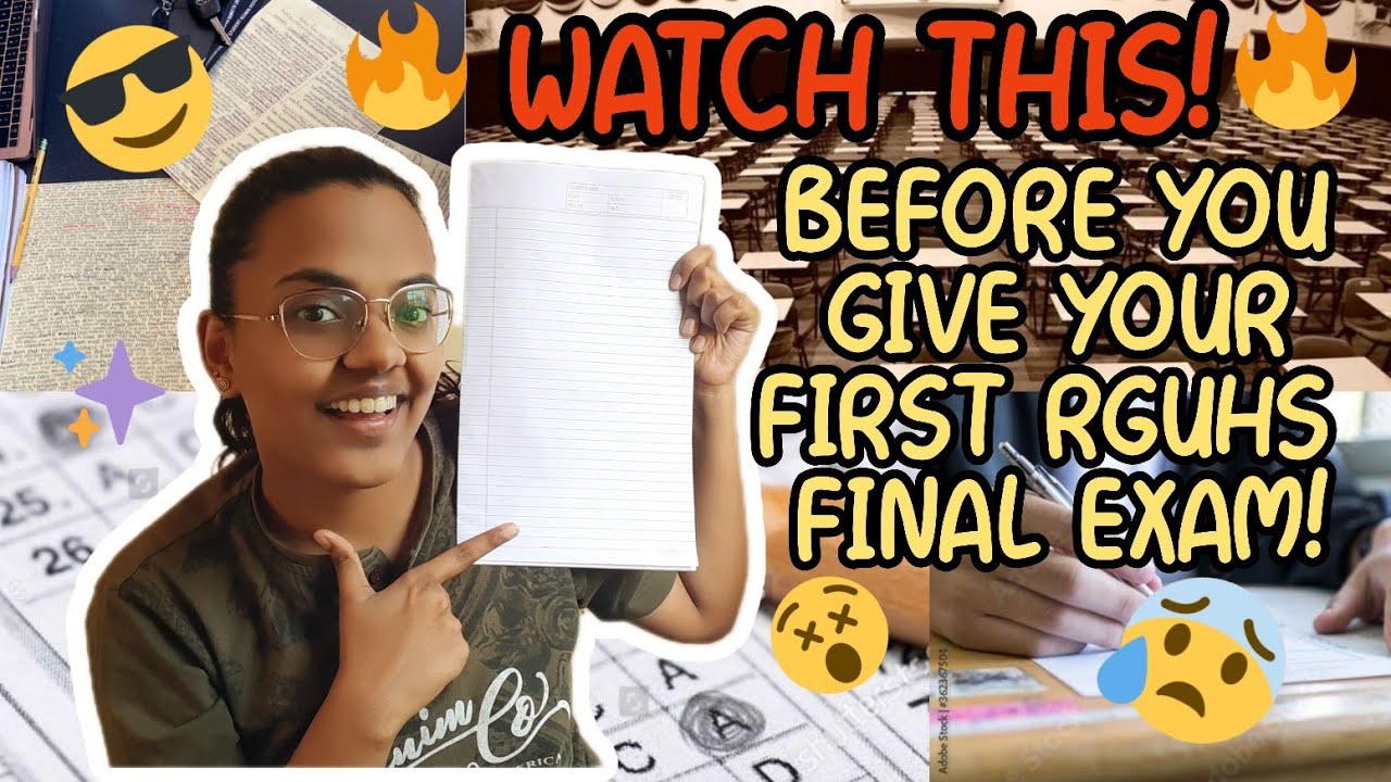 Important instructions before you write your first RGUHS FINAL UNIVERSITY EXAMS! 🔥 For 1st Year MBBS