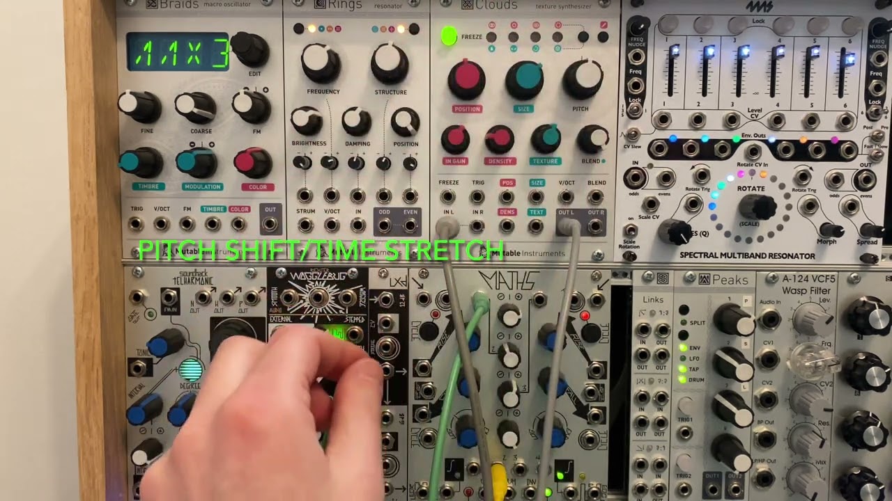 Guitar through Mutable Instruments Clouds 2.0