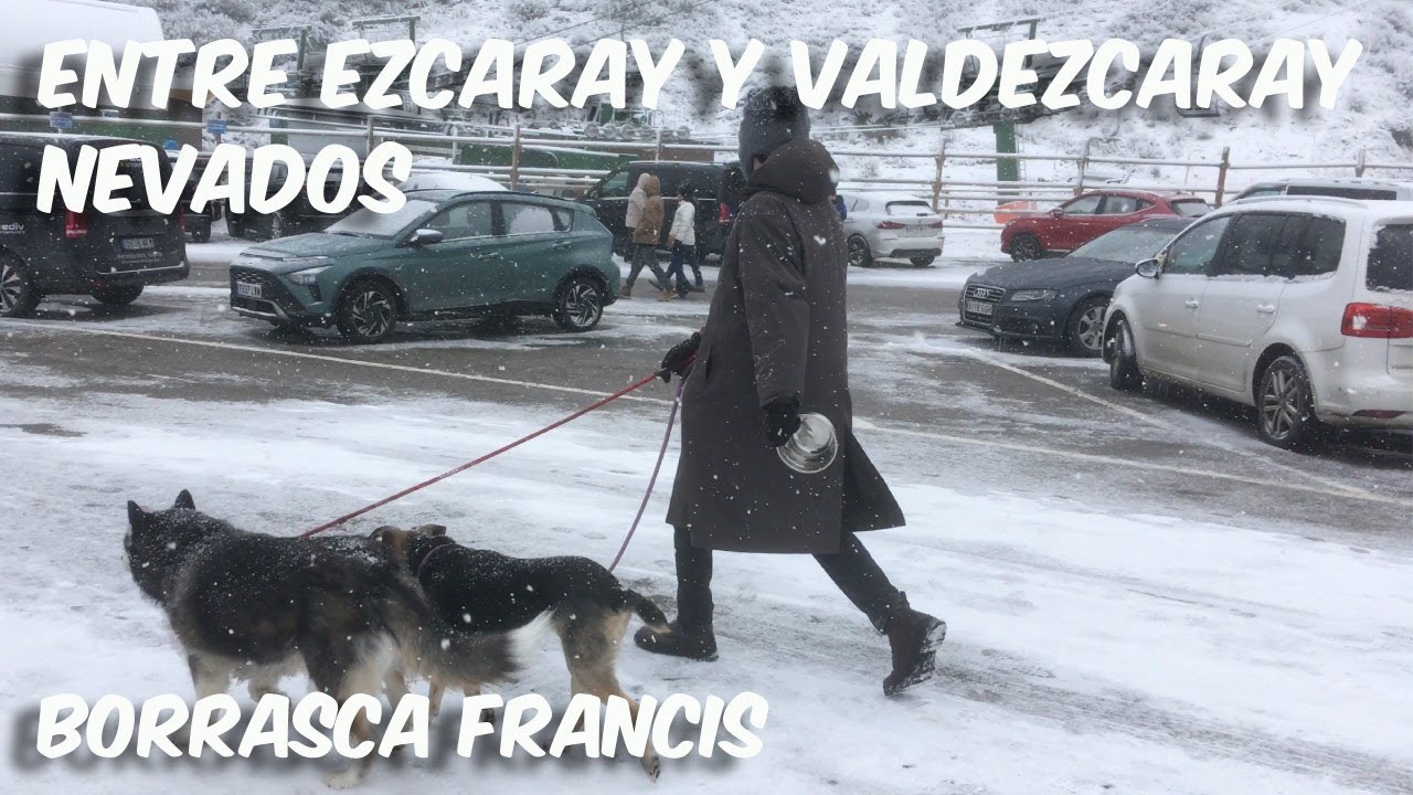 Entre Ezcaray y Valdezcaray nevados. Borrasca Francis. 04 Enero 2026.
