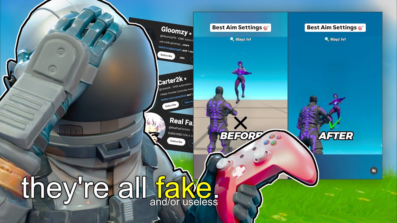 How Fortnite YouTubers Scam You With Fake Settings Videos (Gloomzy, FaxYT, JarvyOfficial)