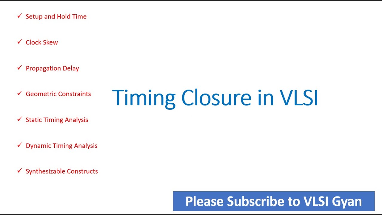 Mastering Timing Closure in VLSI: Unleashing Design PerformanceTiming Closure in VLSI TimingAnalysis
