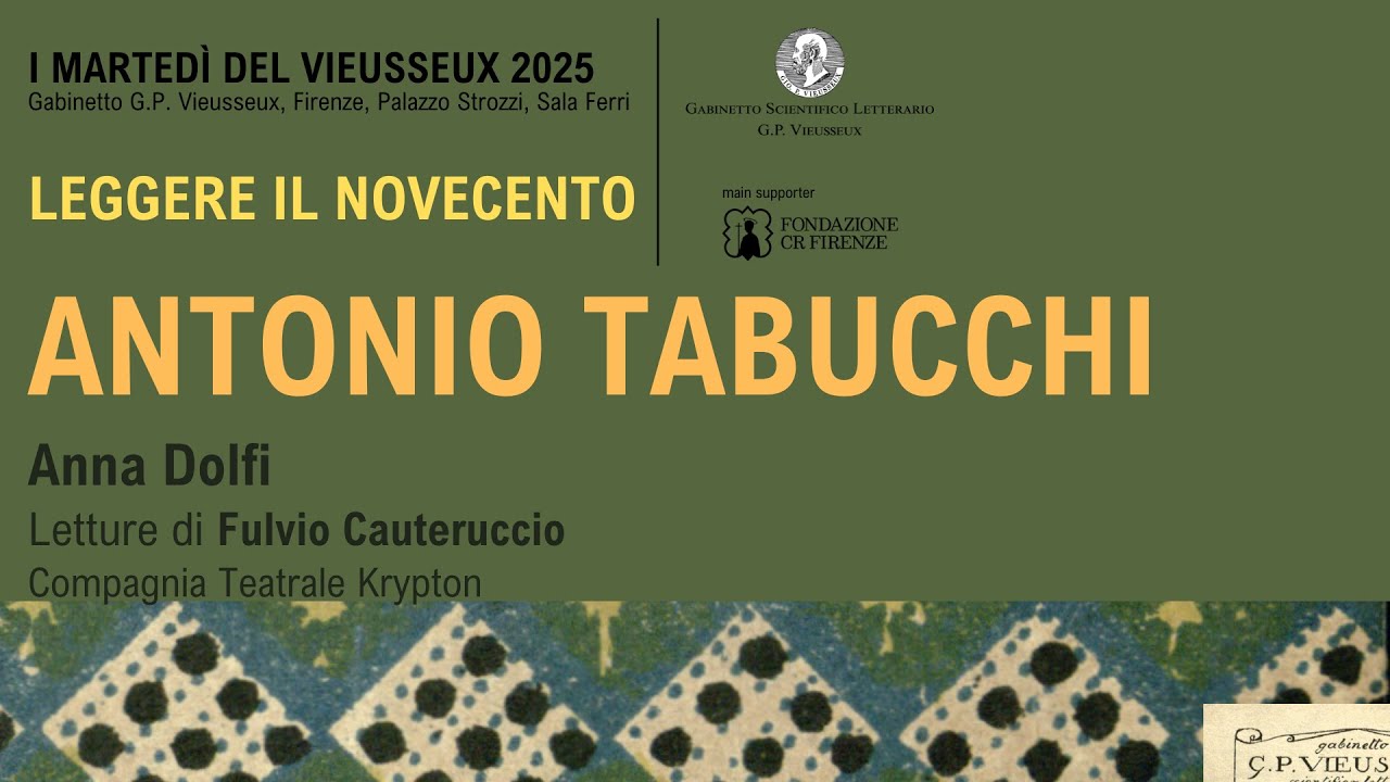 Antonio Tabucchi - Leggere il novecento