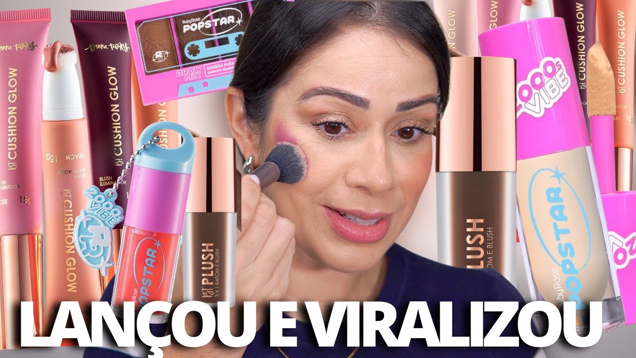 Testando NOVIDADES RUBY ROSE Pop Star e BRUNA TAVARES BT Plush e BT CUSHION GLOW
