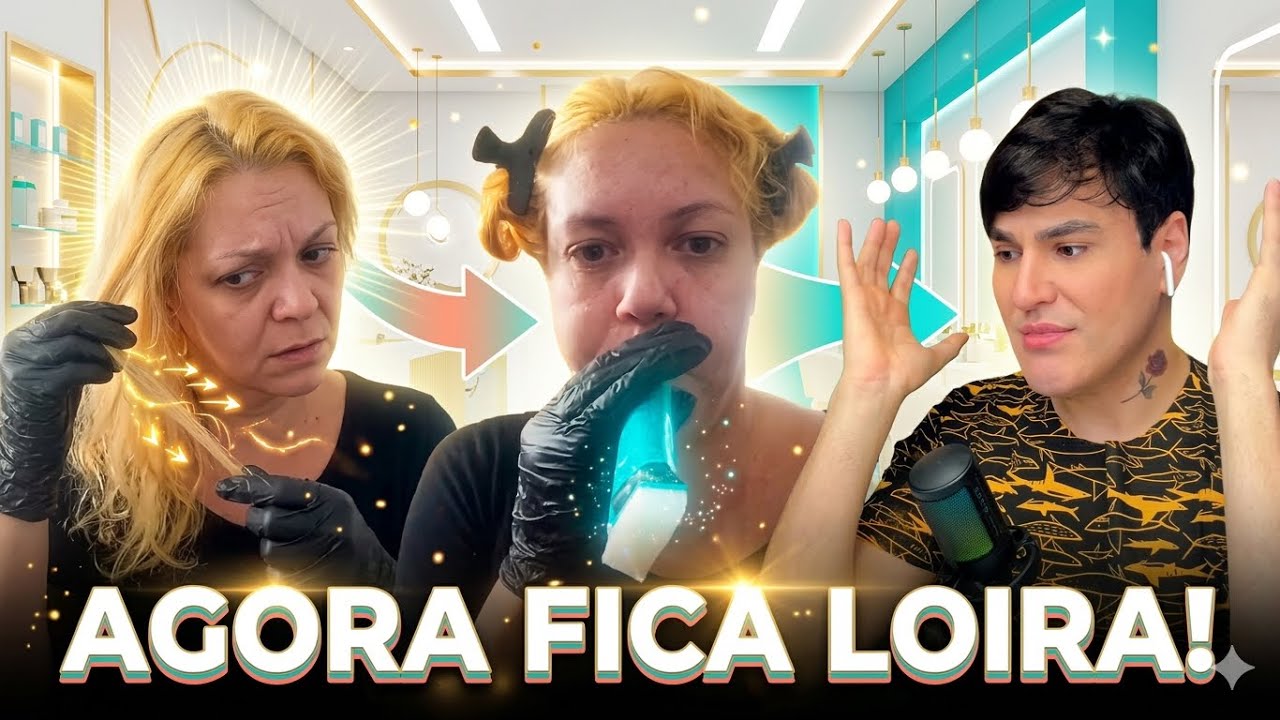 ELA DESCOLORIU MAIS UMA VEZ PARA TIRAR O RUIVO 👩‍🦰 E FICAR LOIRA 👱‍♀️ 