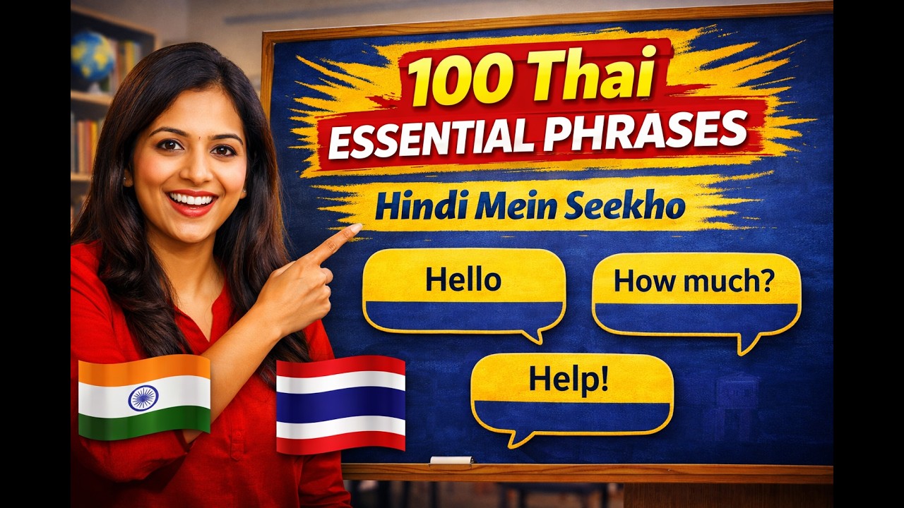 100 Essential Thai Phrases for Beginners | Thai Language Full Course in Hindi 🇹🇭