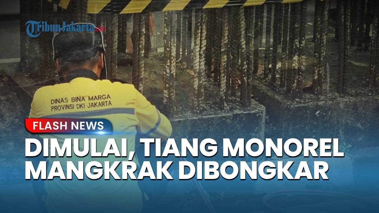 Tiang Monorel Mangkrak di Rasuna Said Jaksel Mulai Dibongkar, Biayanya Tak Sampai Rp 100 Miliar