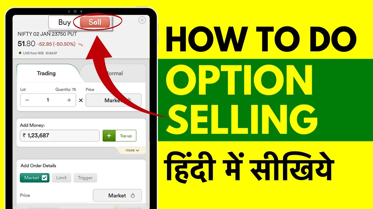 How to Sell Options - Option Selling Kaise kare?