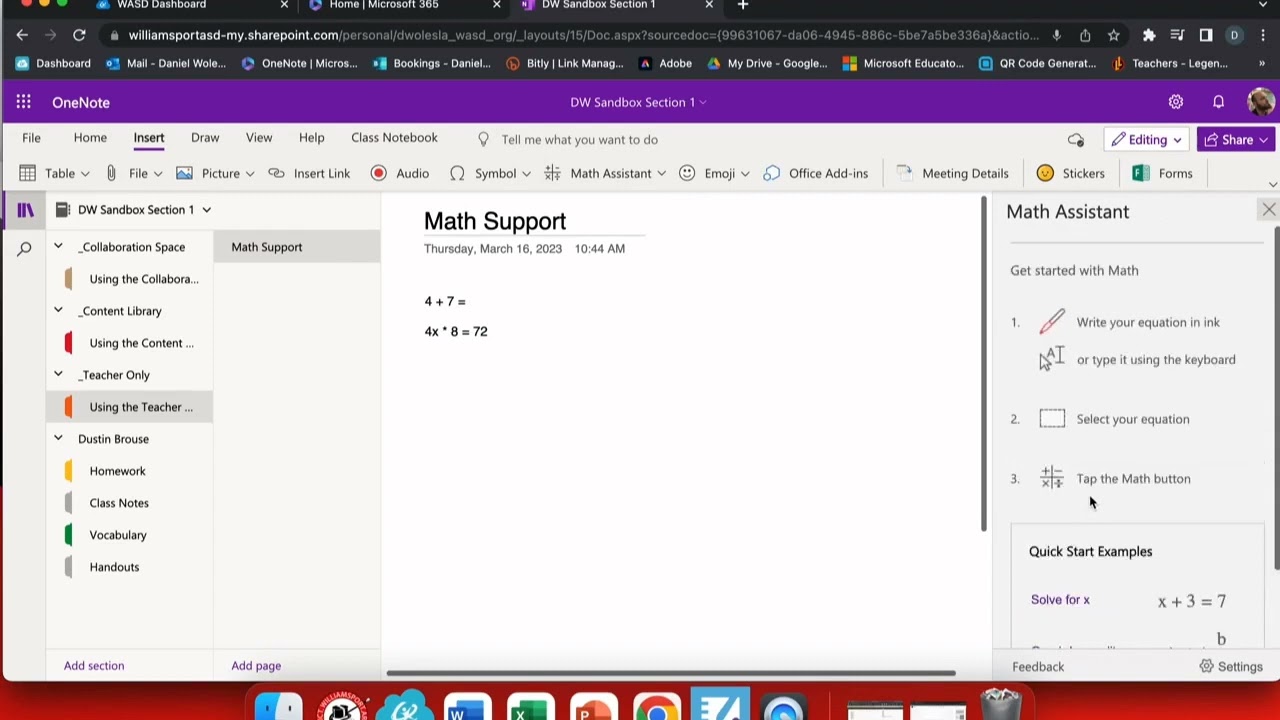 Math Assistant In OneNote