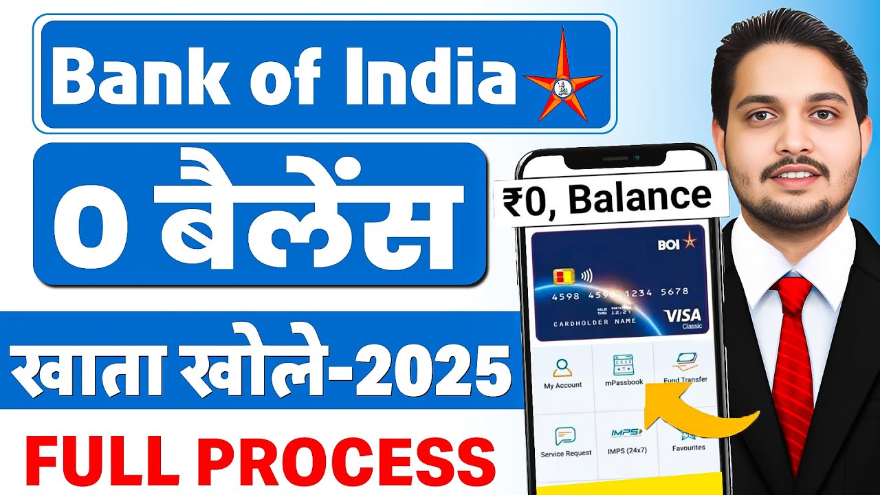Bank of India Online Account Opening | Bank of India Zero Balance Account-BOI Account Opening Online
