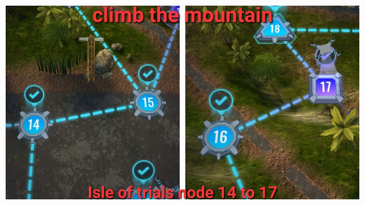 Isle of trials Season 3 Walkthrough part 10 climb the mountain 14 to 17 | Jurassic World Alive
