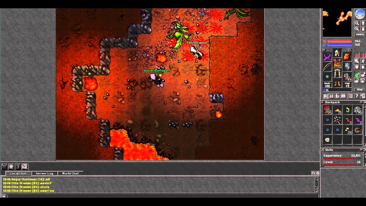 Tibia Speed exp paladin, 11-21lv Corym and dragon hunt PL by BoleqX