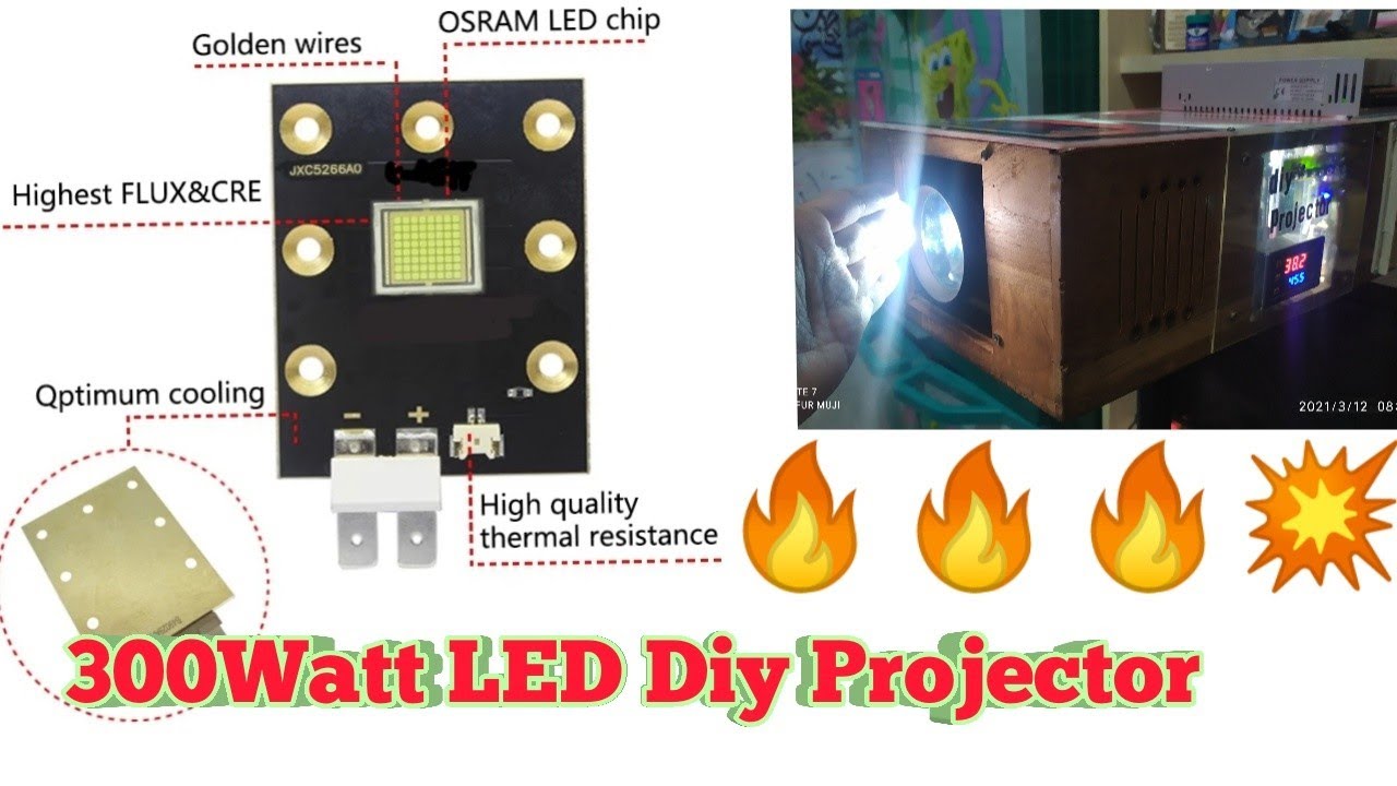 Projector 300 watt Mini chip LED OSRAM 🔥🔥🔥🔥🔥🔥