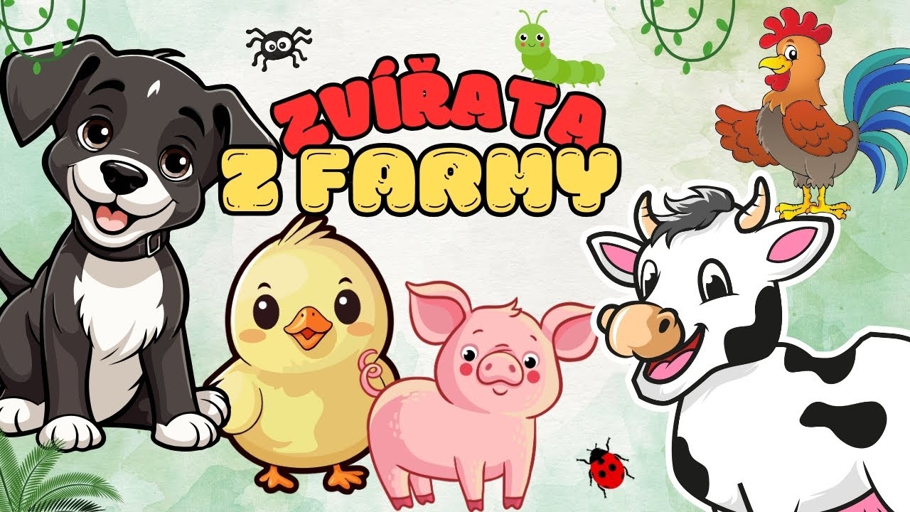 ZVÍŘATA Z FARMY  🐷 🐄 | Názvy a zvuky zvířat pro děti 🎶 | Montessori inspirace | Skutečná zvířata 🌸