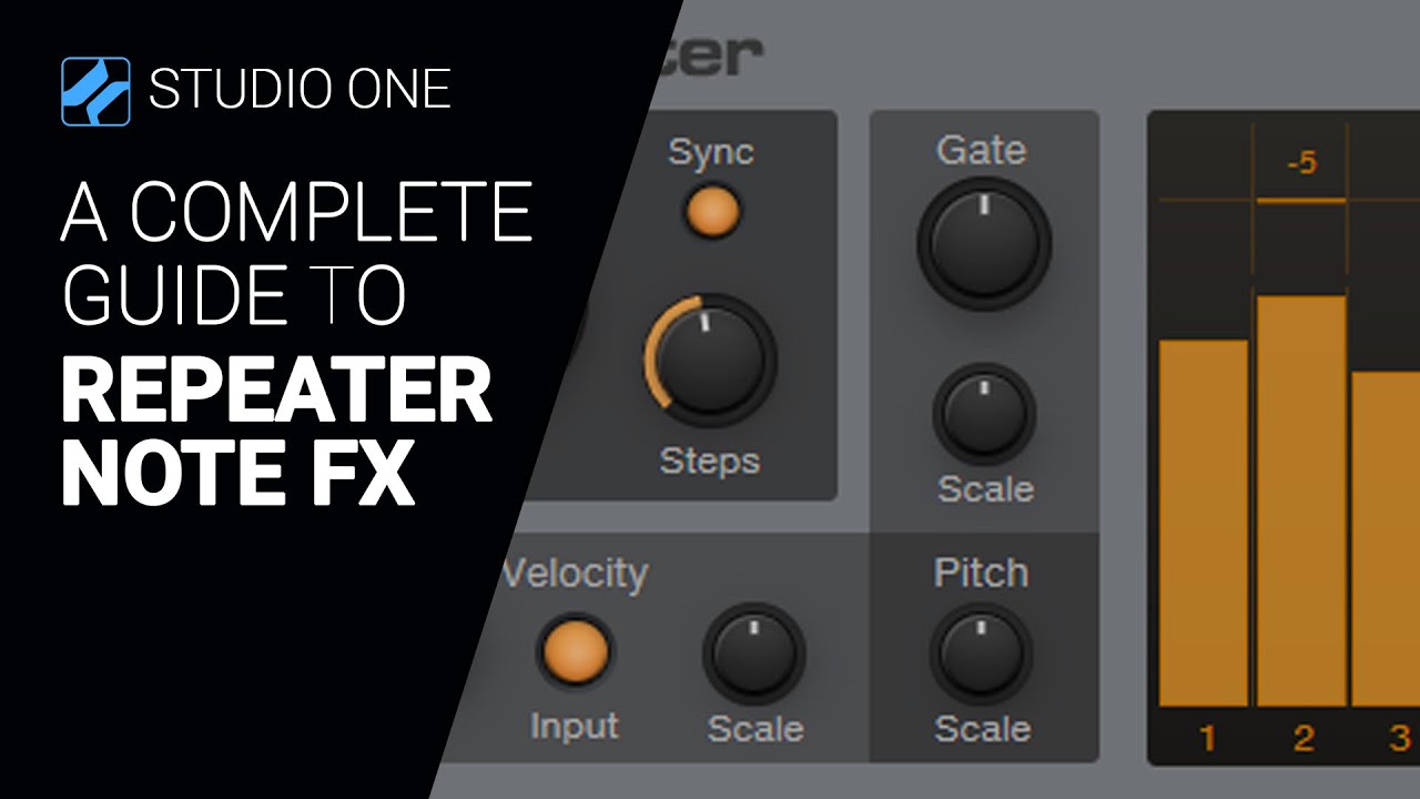 A guide to the Studio One REPEATER Note FX - complete walkthrough tutorial