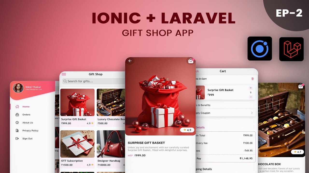 Приложение Ionic Gift Shop — Эпизод 2 — Экран сведений о товаре | Angular | Capacitor
