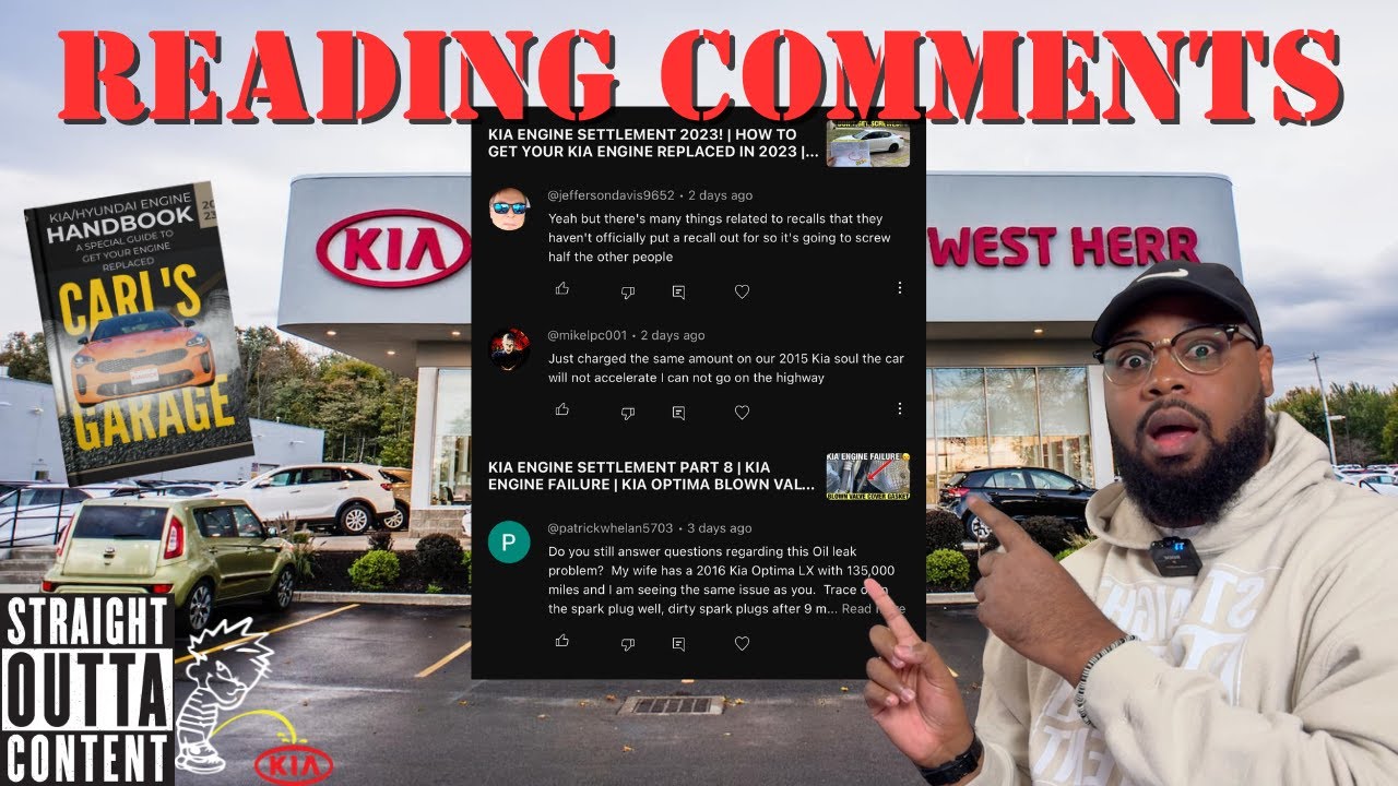 KIA ENGINE SETTLEMENT PART 41: ANSWERING REAL KIA OWNERS COMMENTS AND HELPING THEM WITH PROBLEMS