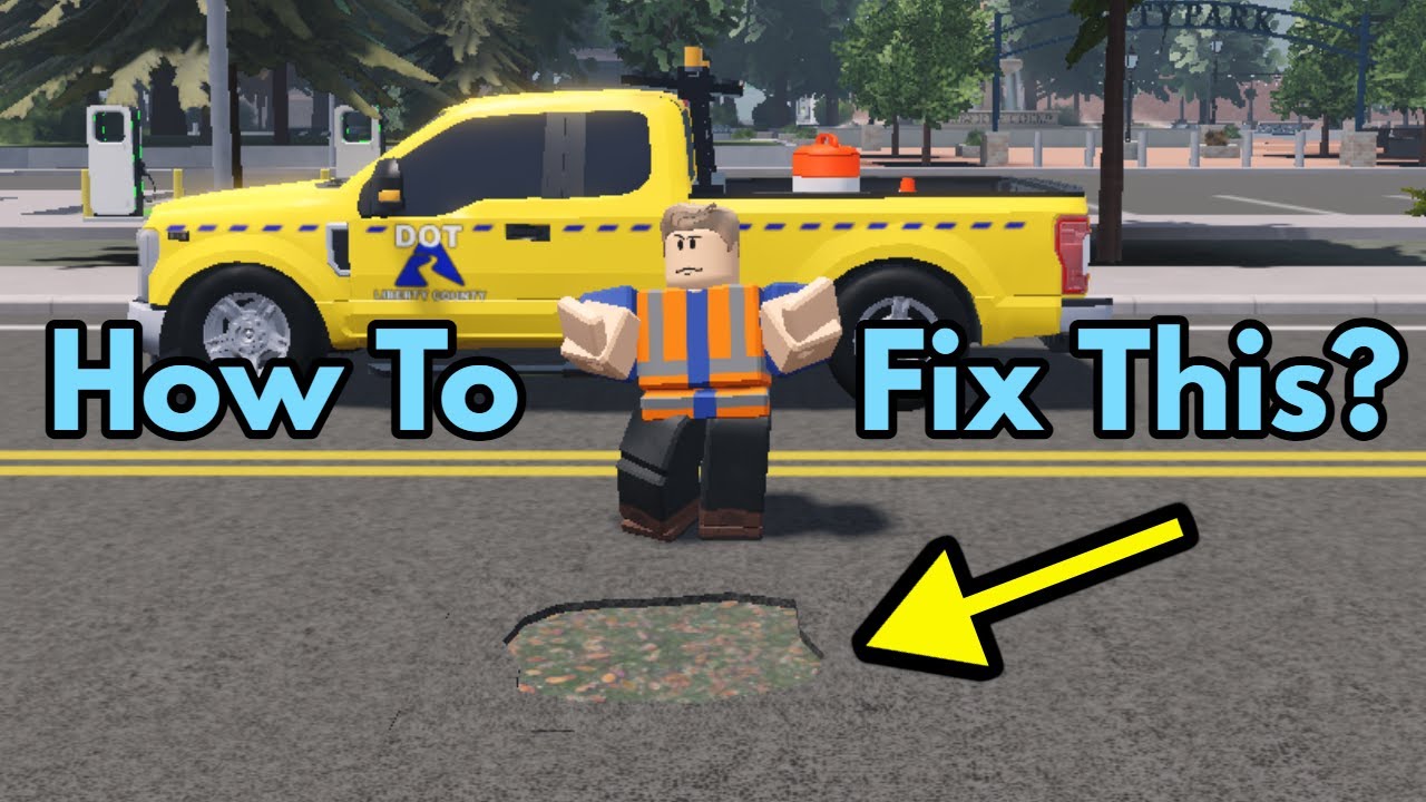 How to fix a pothole in ERLC? (Emergency Response Liberty County) #roblox #erlc #erlcroblox #dot