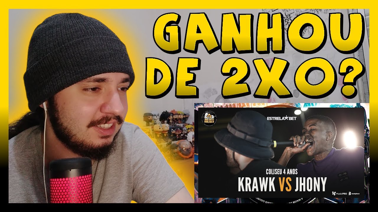 (JOGOU NA CARA 🔥🔥) KRAWK (SP) X JHONY - BATALHA DO COLISEU - COLISEU 4 ANOS | REACT BAUEB