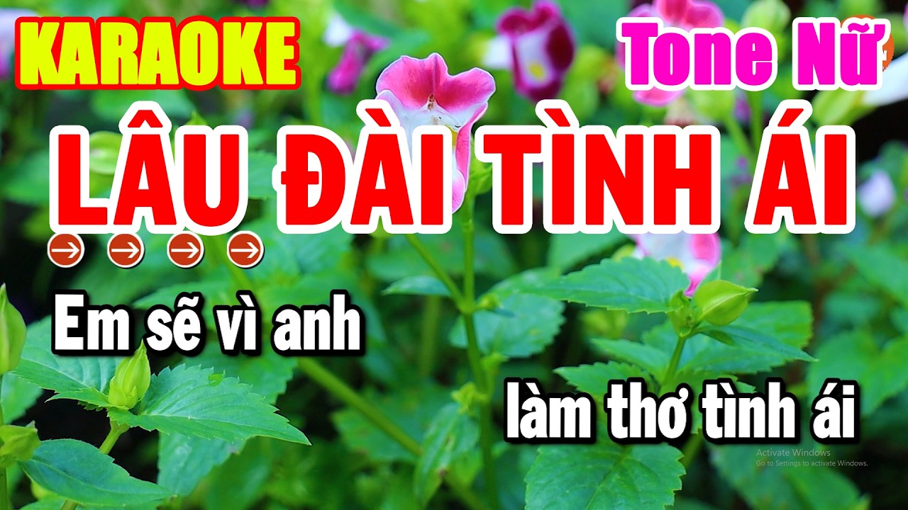 Karaoke Lâu Đài Tình Ái Tone Nữ Nhạc Sống Chuẩn Trữ Tình Hay Nhất | Hải Tiên