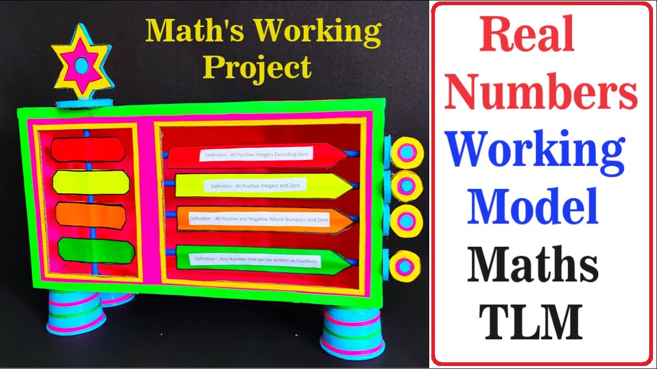 real numbers working model - maths tlm project - innovative project | craftpiller