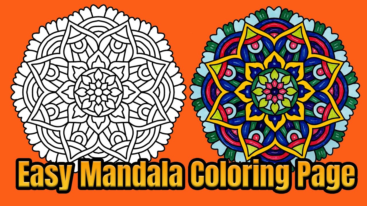 Mandala Coloring Page Colored With Relaxing Music Colored By Osman Mandalas World | Video 147