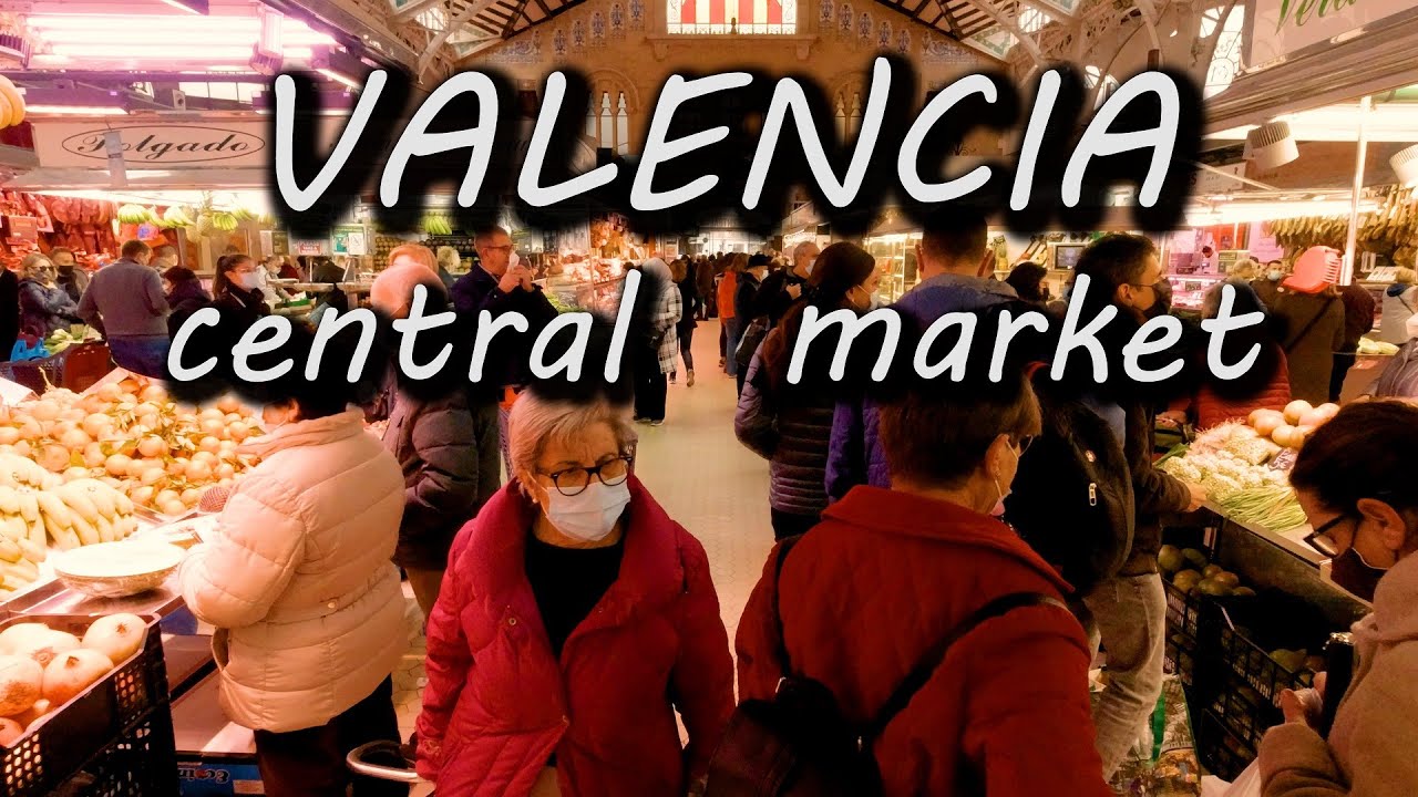 Valencia, Spain | Central Market | 4K Walking | 2021 |