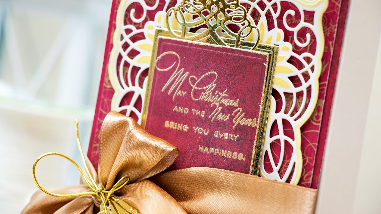 Traditional Christmas Card with Spellbinders Amazing Paper Grace Dies