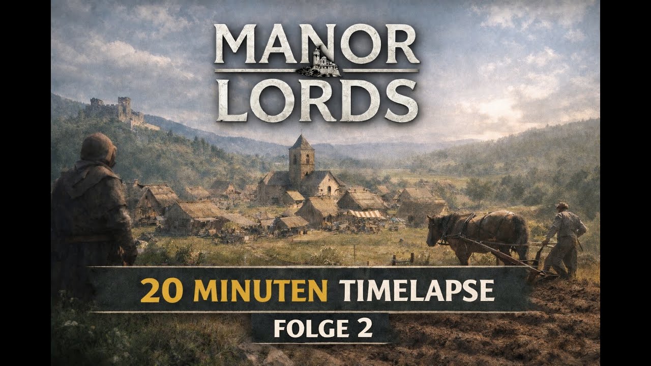 Manor Lords – 20 Minuten Timelapse | Folge 2 – Das Dorf wächst weiter