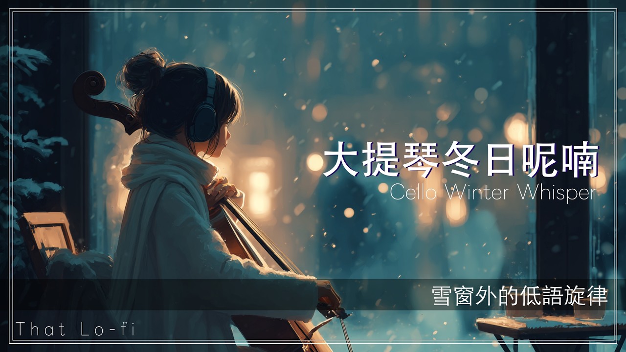 [2小時] 大提琴冬日呢喃｜雪窗外的低語旋律 | Cello Winter Whisper | Relaxing Instrumental, Chill, Sleep, Study Music