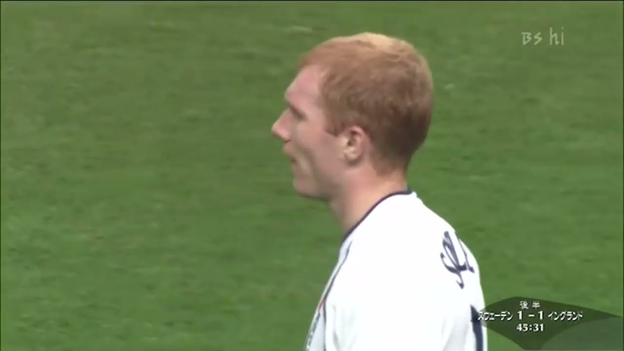 Paul Scholes vs Sweden (Neutral) 2002 (Great Performance)