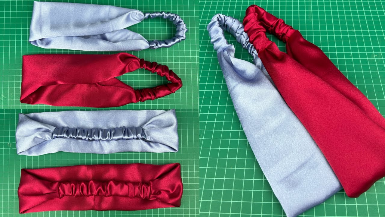 DIY headband . How to make Satin fabric headband. Easy Make headband.