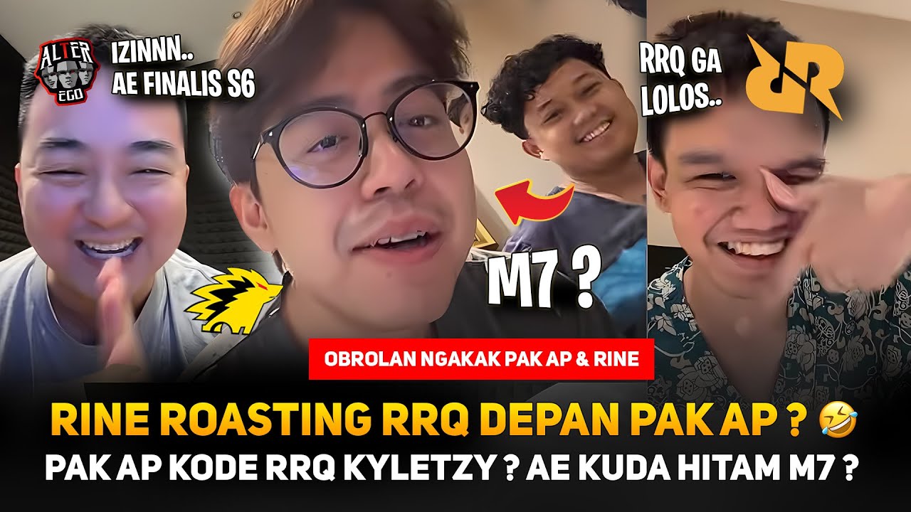 RINE ROASTING RRQ DEPAN PAK AP ? 🤣 AE KUDA HITAM DI M7 ? PAK AP KODE RRQ KYLETZY ? WITH COACH XEP