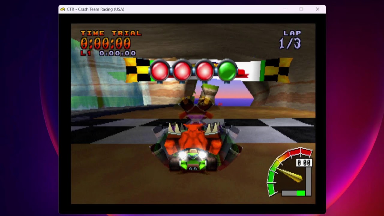 CTR - Crash Cove Time Trial, ¡VAMOS POR EL WR! #3 - (Mednafem)