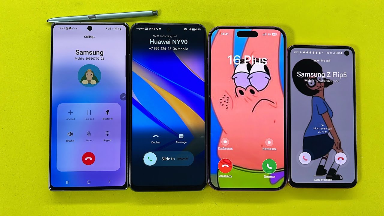 Madness Incoming + Outgoing Call Samsung Note 20, iPhone 16 Plus, Huawei Y90, Samsung S10e