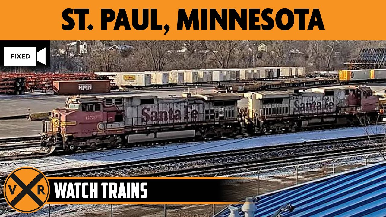 St. Paul, Minnesota, USA | LIVE Train Camera (Fixed View &ndash; East)