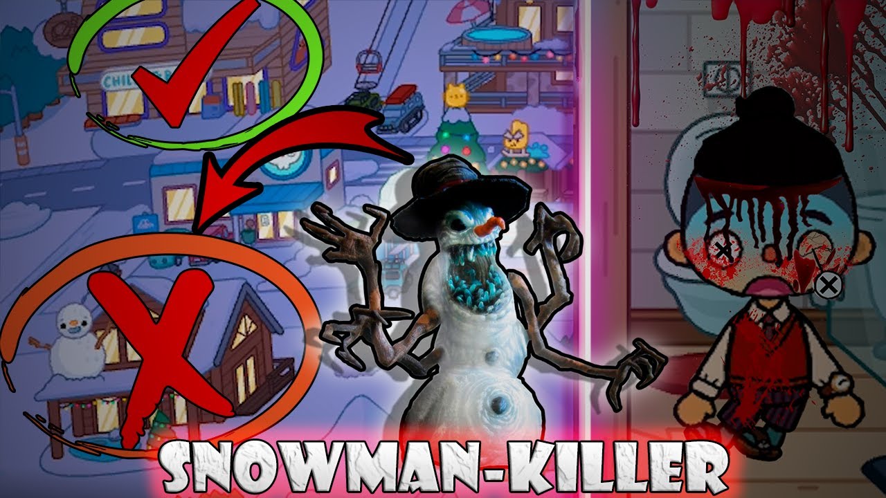 Snowman-Killer Decided to visit a cozy town! 🔪 🔪/ Toca Boca Horror Story / Toca Life world