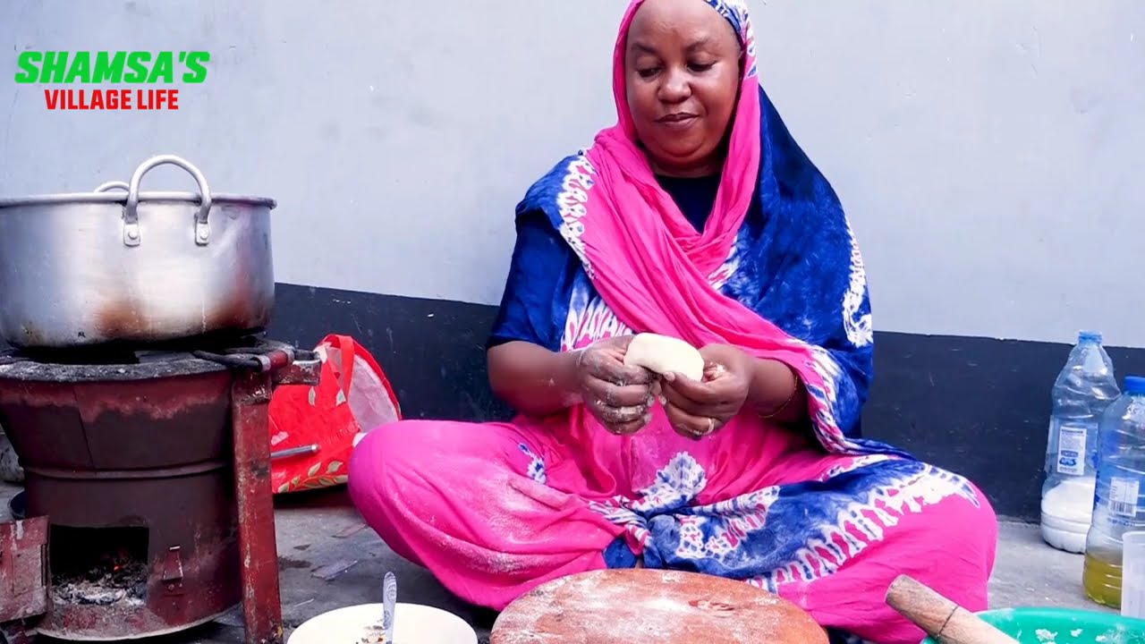 Breakfast time##Me and my disabled child cooking chapati with tea!