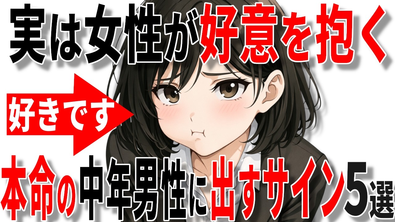 【脈ありサイン】女性が好意を抱く本命の中高年男性に出すサイン5選!!【恋愛 雑学】