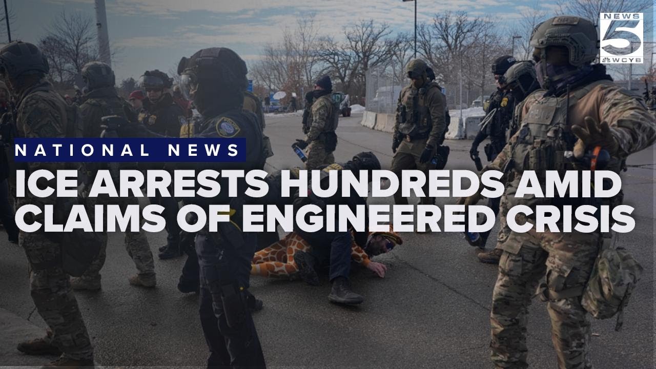 ICE arrests hundreds amid claims of engineered immigration crisis