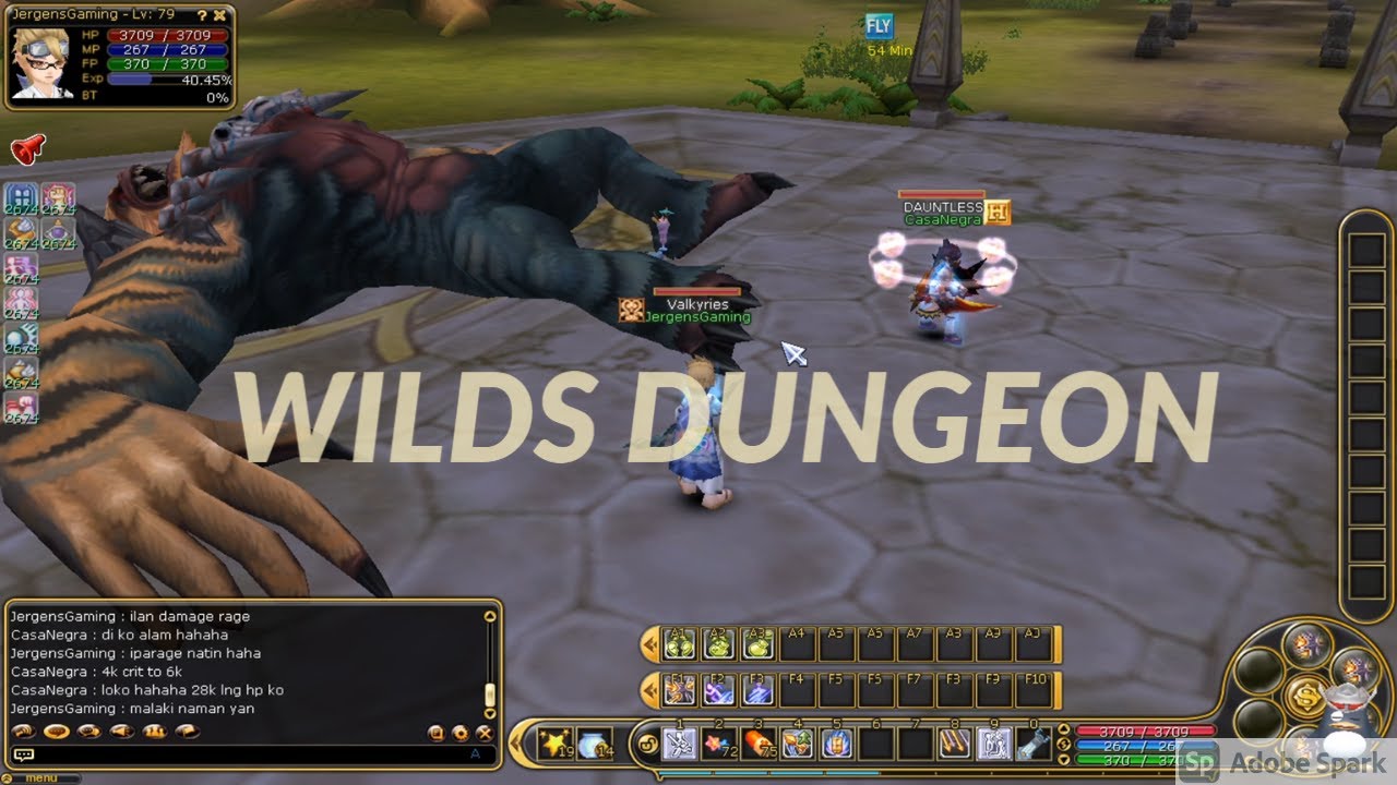 Flyff Playpark Hunting Beast King Khan inside the Wilds Dungeon with company l Jergens Gaming