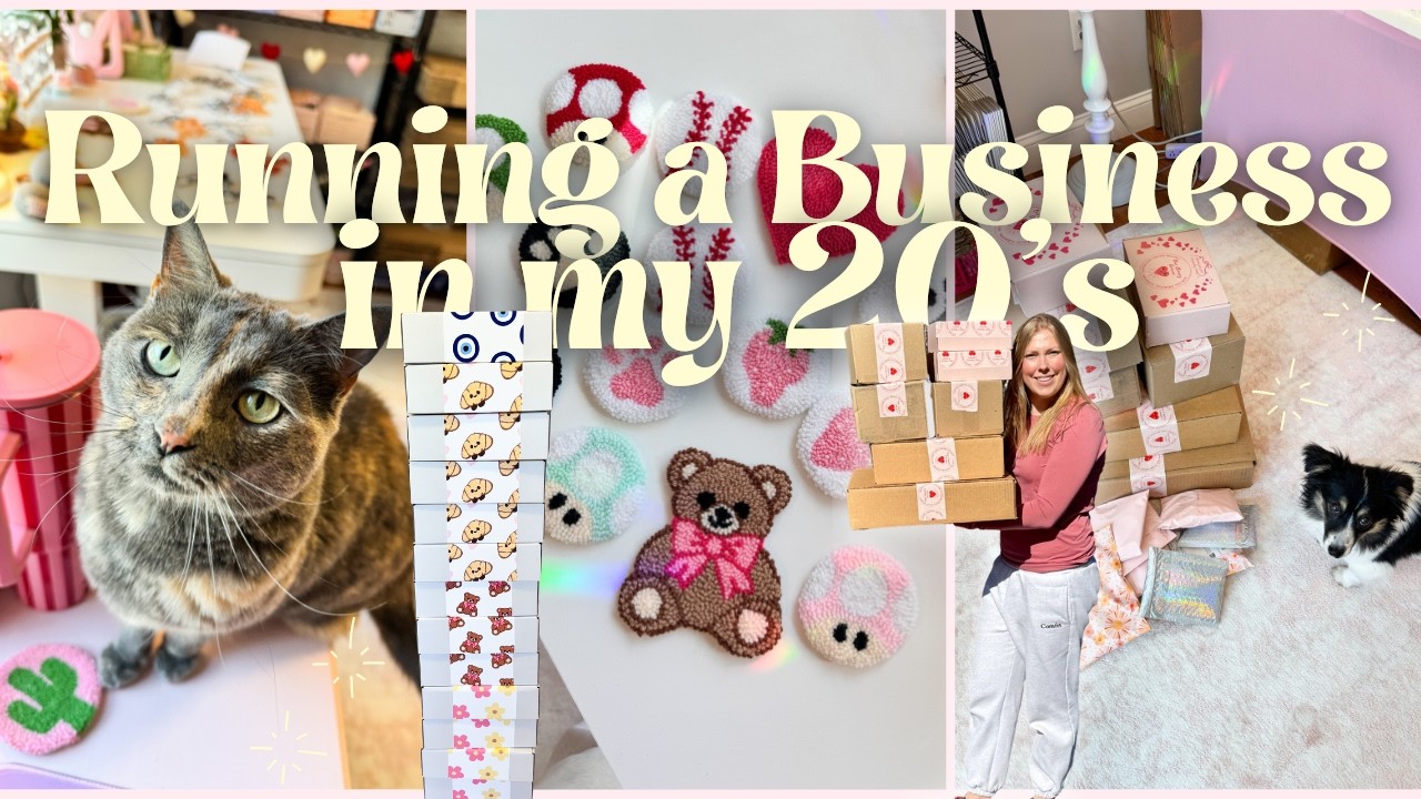 a productive small business vlog | packing orders, making inventory, and more! 📦