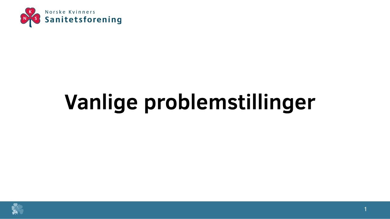 Vanlige problemstillinger