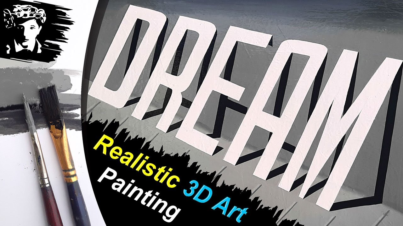 Sign Painting Realistic Art 3D Letter Writing in English - key of arts