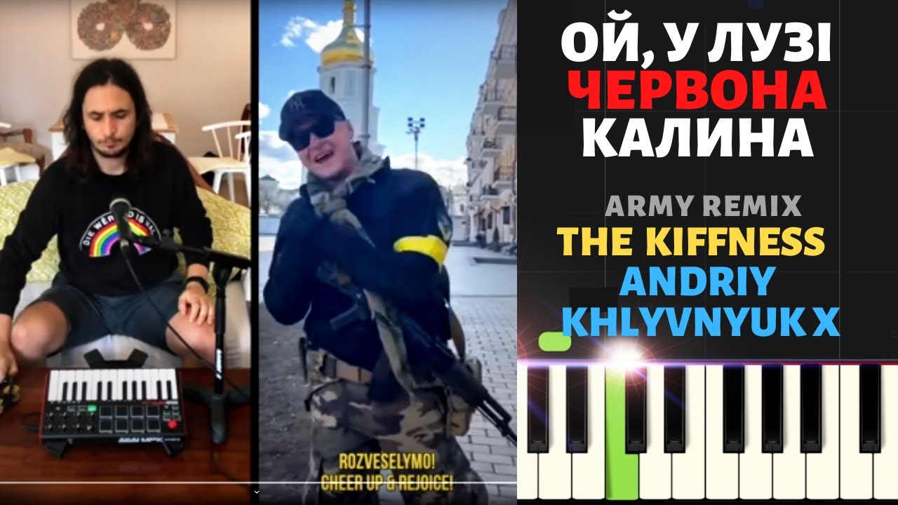 Ukrainian Folk Song 🇺🇦 ARMY REMIX | Andriy Khlyvnyuk x The Kiffness Easy Piano Tutorial Sheet Music