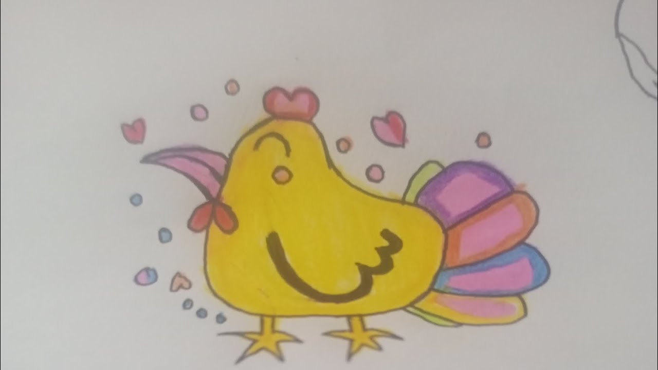 วาด ไก่กระต๊าก หางหลายสี