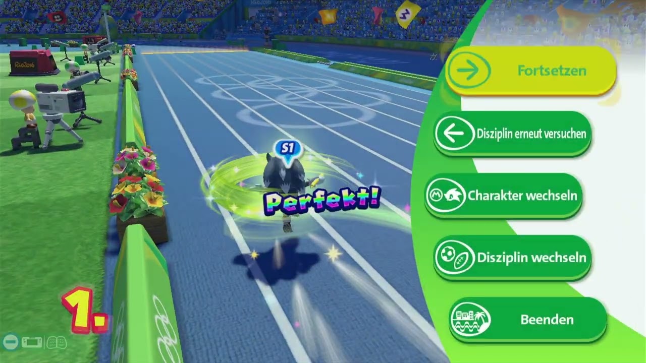 Mario and Sonic Rio WiiU 4x100m Relay 2nd ww (28.955)