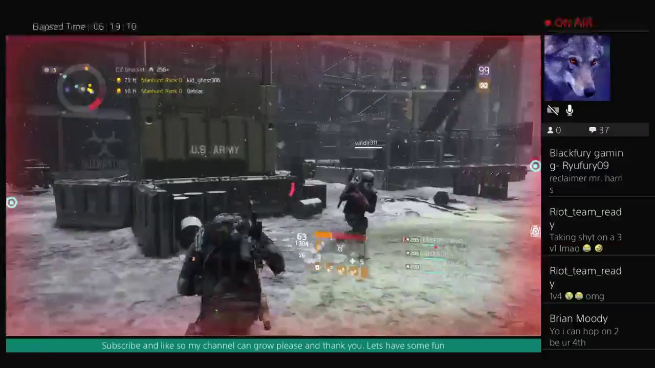 RyuFury09's Live PS4 Broadcast The Division 1.8.2 out smarting players in pvp